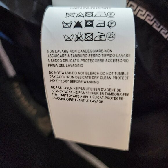 Versace Pants US10 IT46 – Black Cotton Blend, Blue Stripe, Slim Fit - Picture 8 of 11